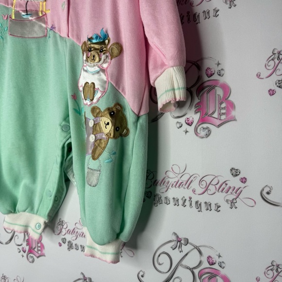 Joggles jumper 18MOS vintage heart buttons pastel teddy bears waterwell cute - Picture 7 of 11
